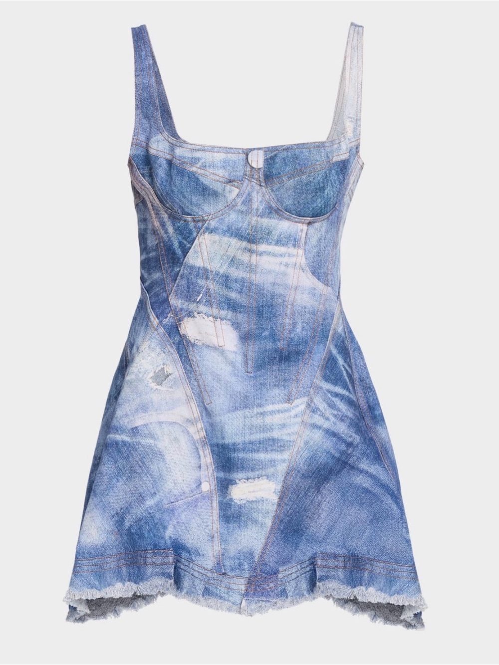 Roberto Cavalli Denim Print Mini Dress NWT Size 40